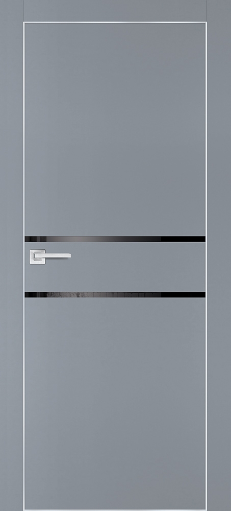 Межкомнатная дверь PX-18 AL кромка с 4-х ст. Серый матовый