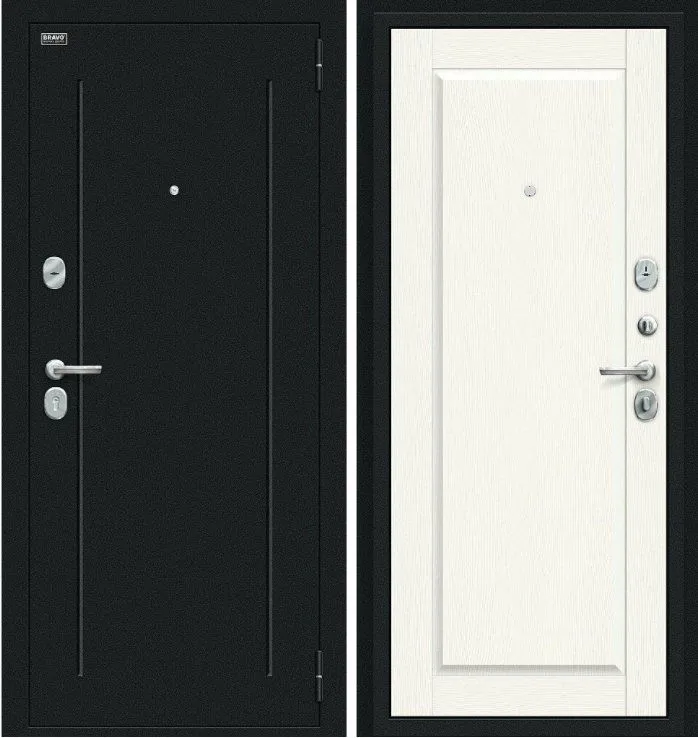 Дверь Браво Сьют Kale Букле черное White Wood DIS006316